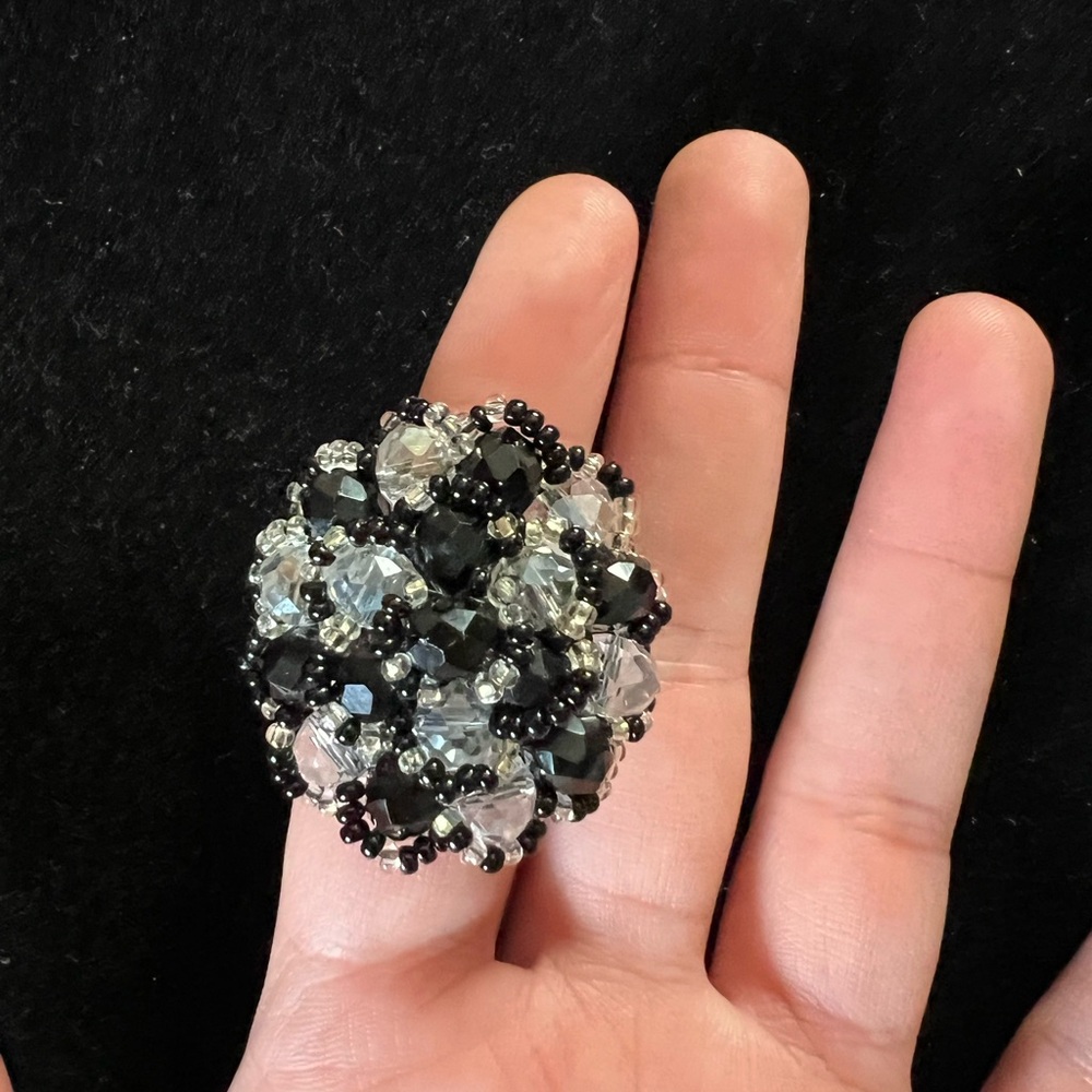 Large Beaded Ring Size 8